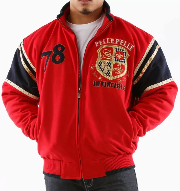 Pelle Pelle Red Invincible Wools Jacket