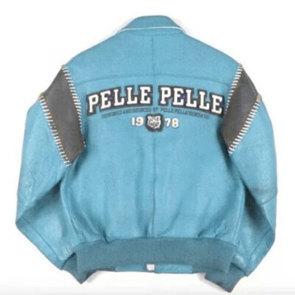 Pelle Pelle Vintage Light Blue Leather Jacket