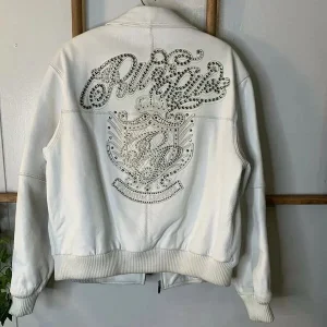 Pelle Pelle White Stud Marc Buchanan Leather Jacket