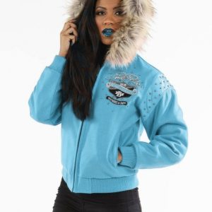 Pelle Pelle Womens Signature Sky Blue Jacket