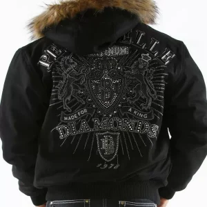 Pelle Pelle Black Platinum Made for King Fur Hood Jacket