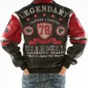 Pelle Pelle Black Red Encrusted Studded Leather Jacket