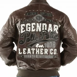 Pelle Pelle Brown Legendary Studded Leather Jacket