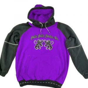 Pelle Pelle Denim Co Mens Purple Black Pullover Hoodie