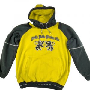 Pelle Pelle Denim Co Mens Yellow Black Pullover Hoodie