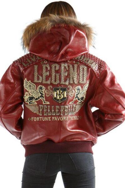 Pelle Pelle Live Like A Queen Maroon Jacket
