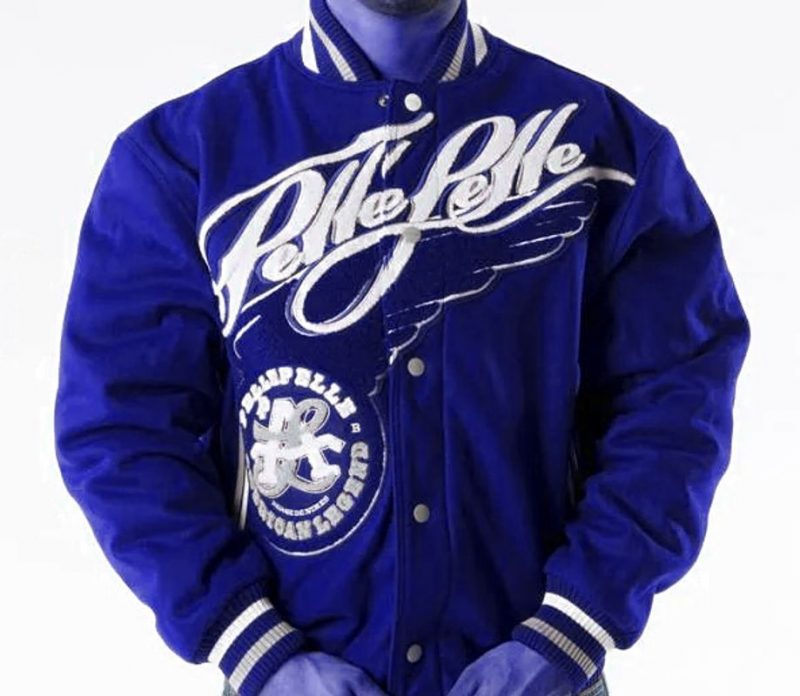 Pelle Pelle Mens American Legend Blue Varsity Jacket