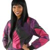 Pelle Pelle Womens Abstract Pink Bomber Jacket