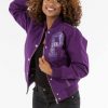 Pelle Pelle Ladies Varsity Purple Jacket