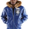 Pelle Pelle MB Emblem Blue Leather Jacket