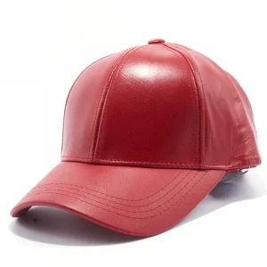 Pelle Pelle Red Leather Cap