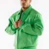 Pelle Pelle Basic In Lime Plush Jacket