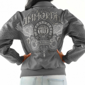 Pelle Pelle Ladies Gray Immortal Worldwide Revolution Jacket