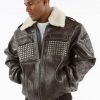 Pelle Pelle MB Bomber Grey Leather Jacket