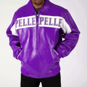 Pelle Pelle Purple White World’s Best 1978 Studded Jacket