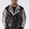 Pelle Pelle Varsity Biker Black Plushfoil Print Jacket