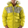 Pelle Pelle Snakeskin Bubble Yellow Coat