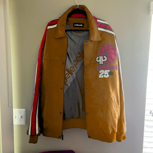 Vintage Pelle Pelle Basketball Brown Jacket