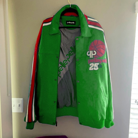 Vintage Pelle Pelle Basketball Green Jacket