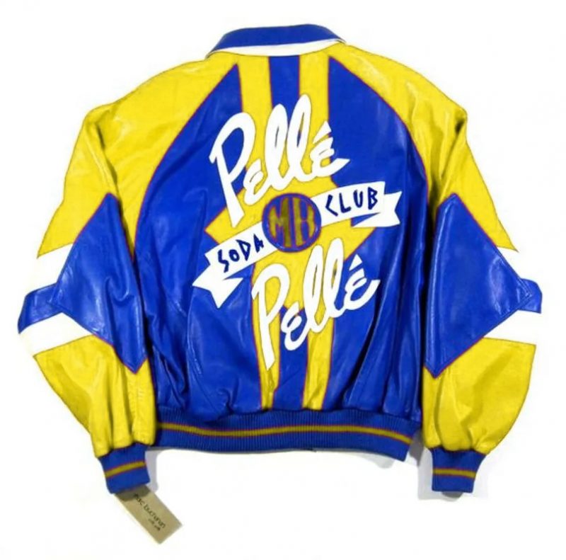 Early 90S Vintage Pelle Pelle Yellow Soda Club Jacket