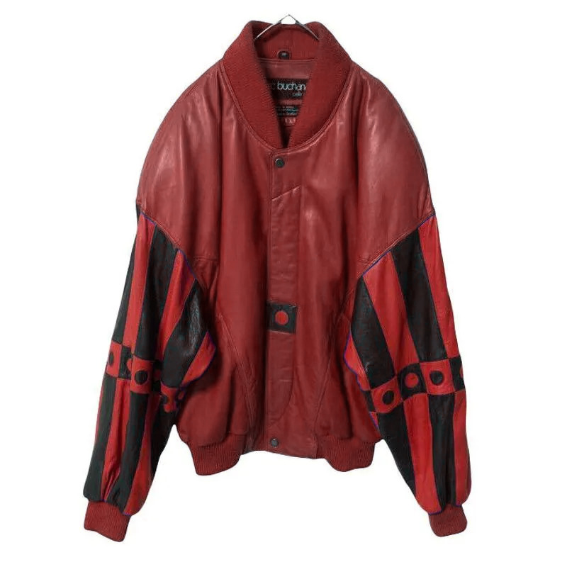 Pelle Pelle 90s Marc Buchanan Red Leather Jacket