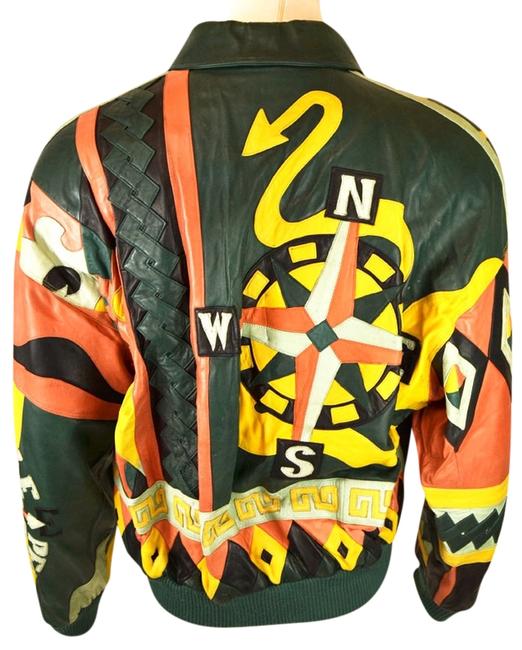 Pelle Pelle Multicolor Design Compass Jacket