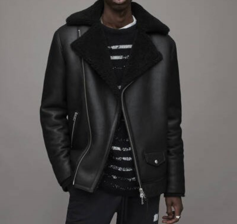 Pelle Pelle Shearling Black Leather Jacket