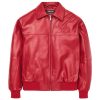 Pelle Pelle Plush Puff Red Leather Jacket