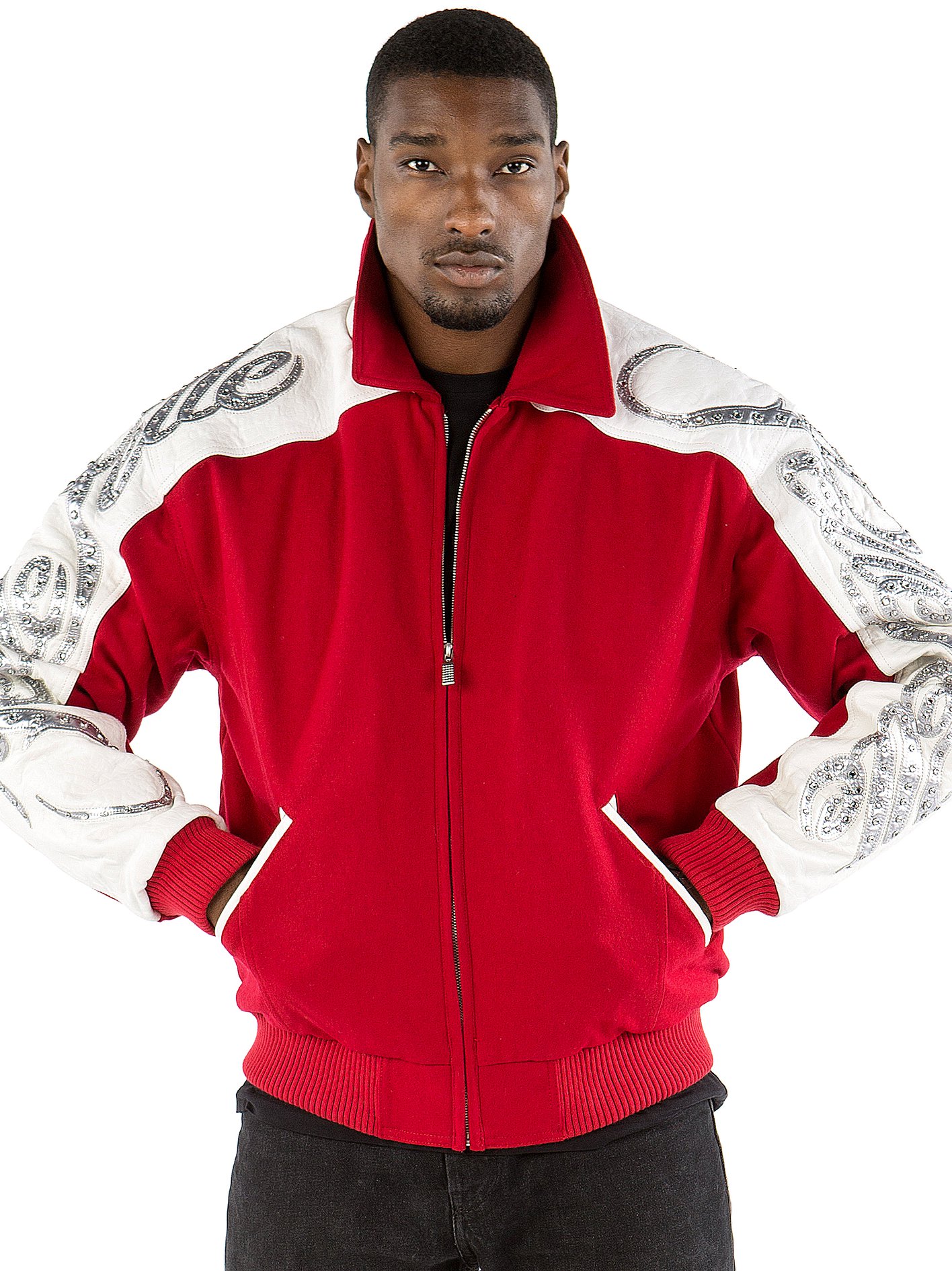 Pelle Pelle Scripted Red Wool Jacket