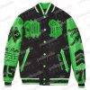 Pelle Pelle New Varsity Black and Green Plush Jacket