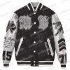 Pelle Pelle New Varsity Black and Silver Plush Jacket