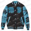 Pelle Pelle New Varsity Black and Turquoise Plush Jacket