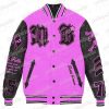 Pelle Pelle New Varsity Pink and Black Plush Jacket