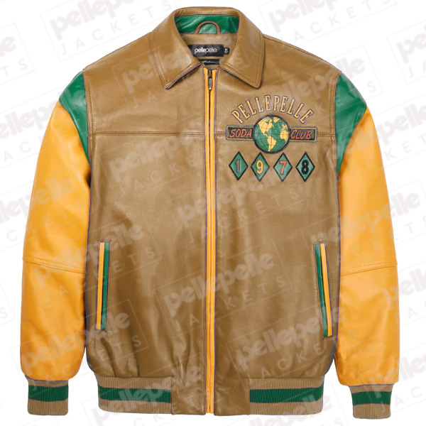 World Famous Multicolor Brown Soda Club Plush Jacket