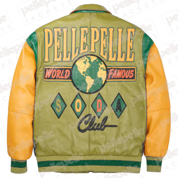 World Famous Multicolor Olive Soda Club Plush Jacket