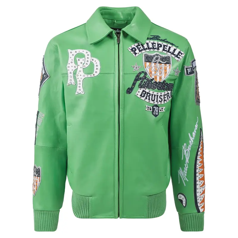 Pelle Pelle American Bruiser Green Leather Jacket