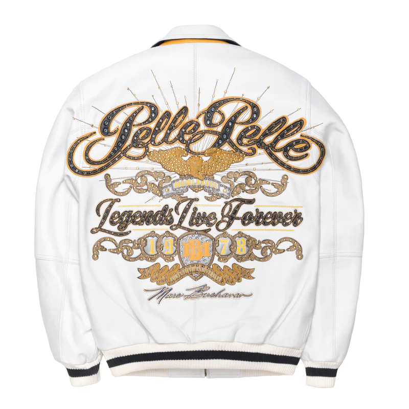 Pelle Pelle Legends Live Forever White Leather Jacket