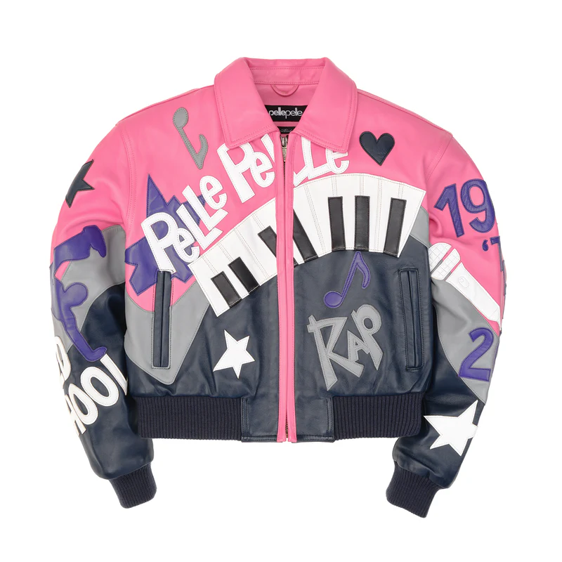 50 Years Of Hip Hop Pink Womens Crop Jacket