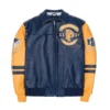 Pelle Pelle Navy & Maize Panther Leather Jacket