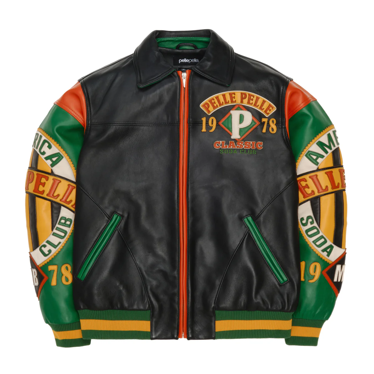 Pelle Pelle American Soda Club Jet Green Mens Jacket