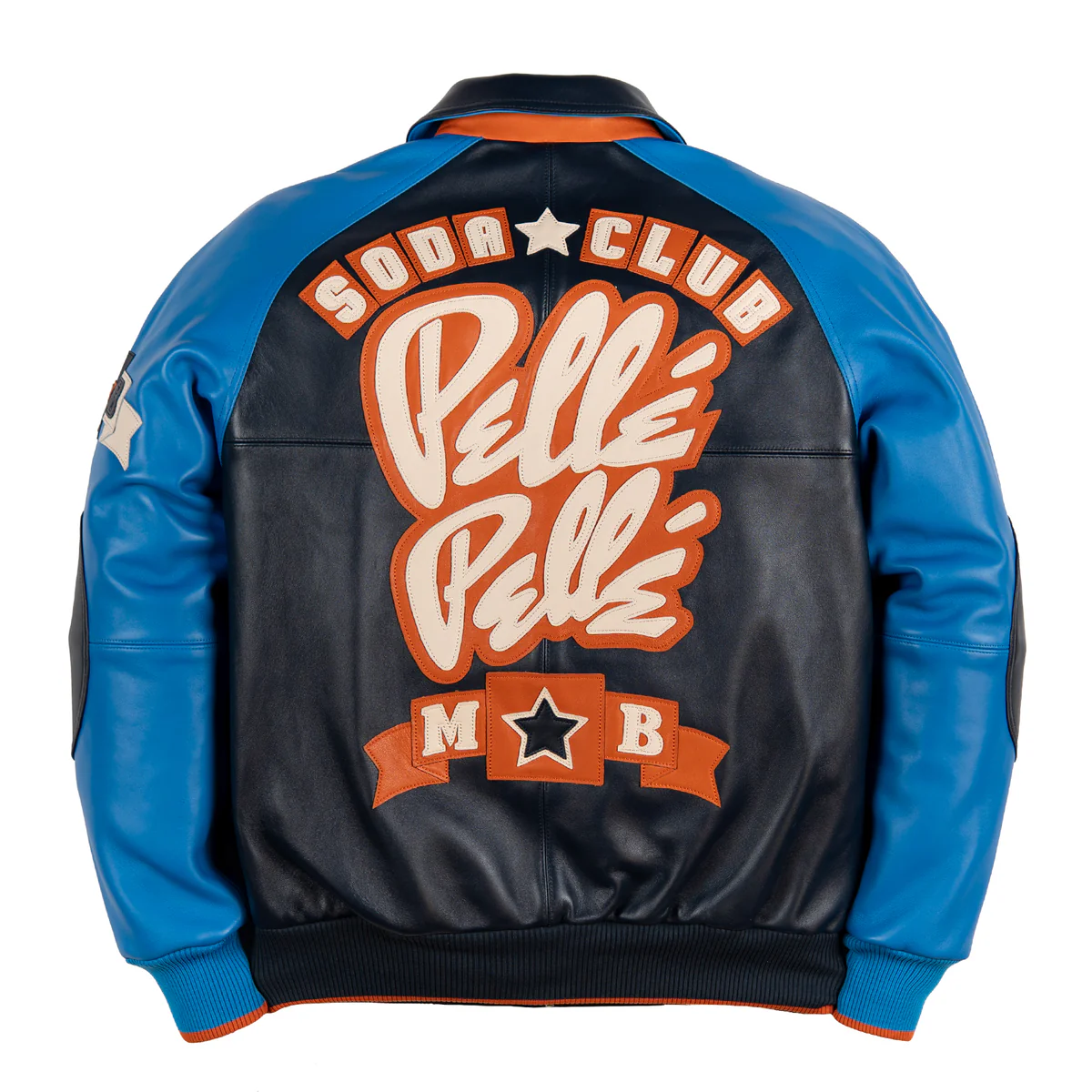 Pelle Pelle Classic Soda Club Plush Black Blue Jacket