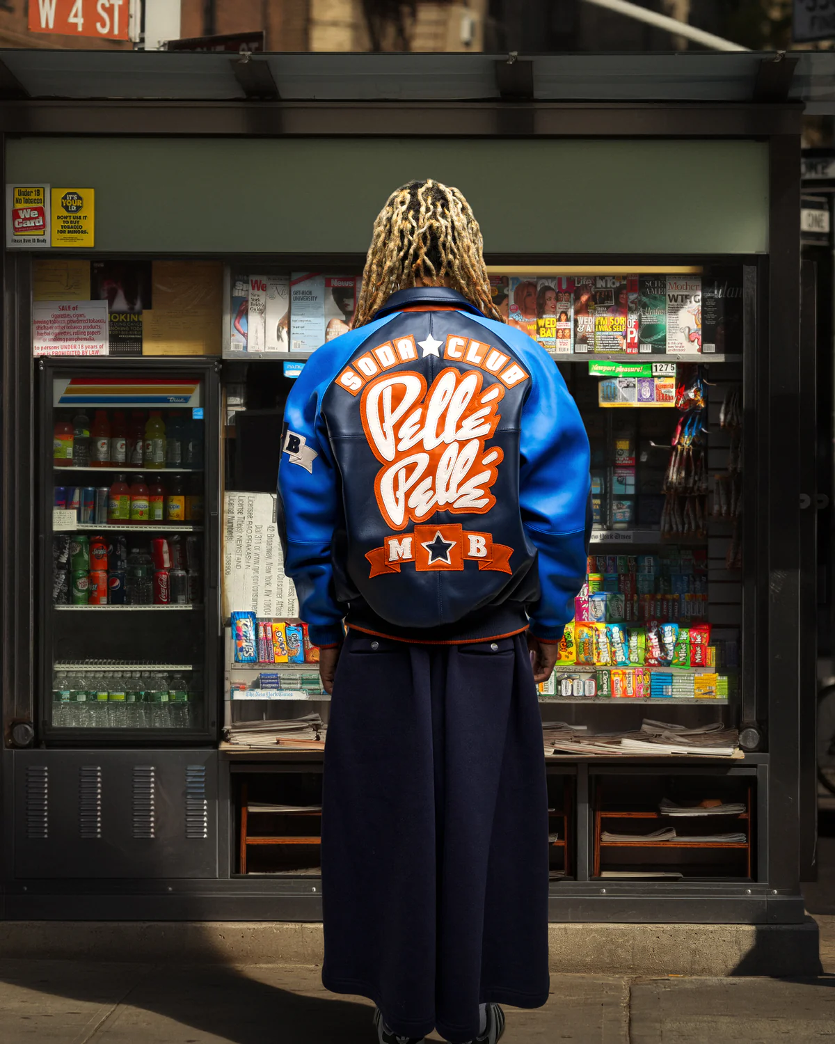 Pelle Pelle Classic Soda Club Plush Black Blue Mens Jacket Pelle Pelle Classic Soda Club Plush Black/Blue Jacket