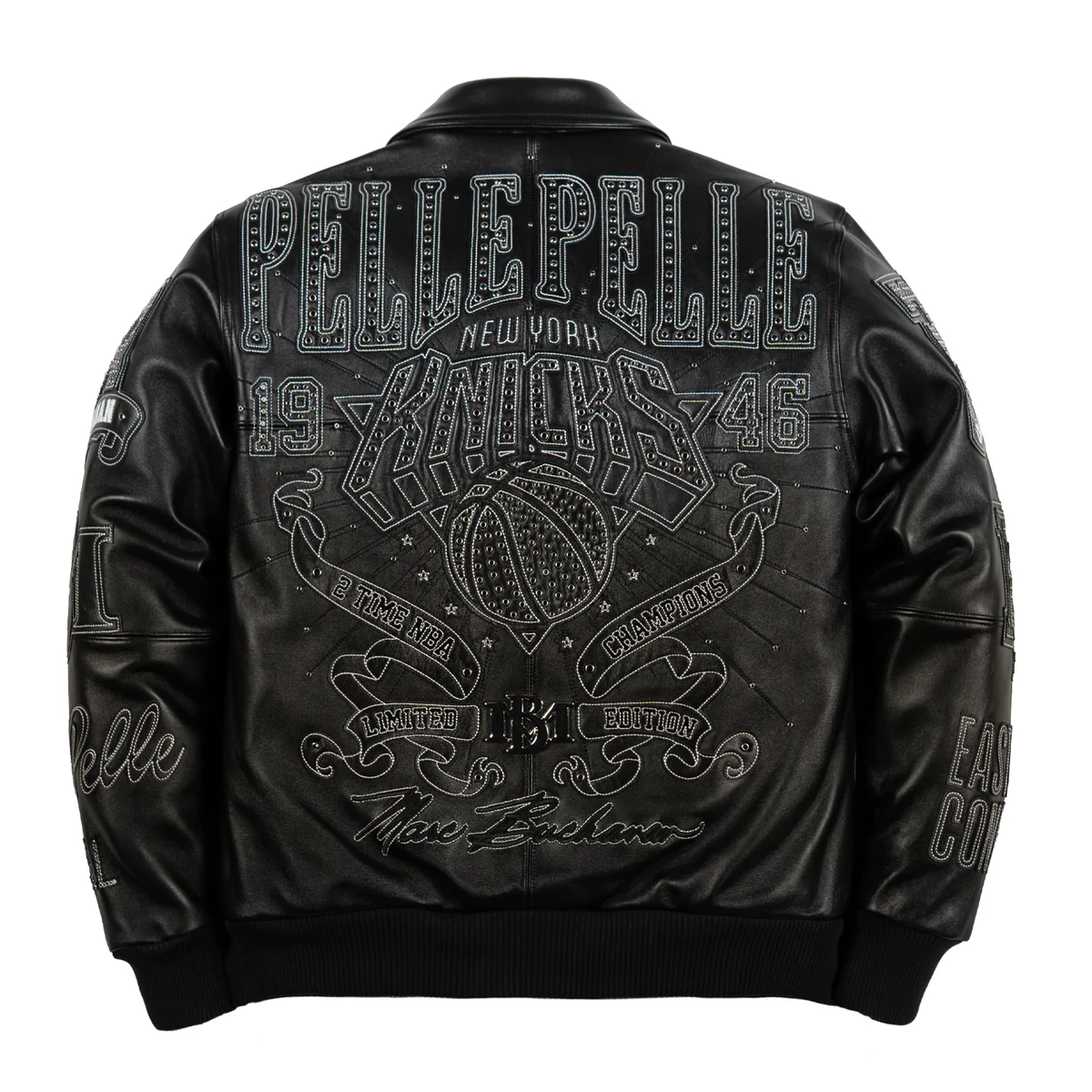 Pelle Pelle x FISLL for the city of knicks Black Jacket